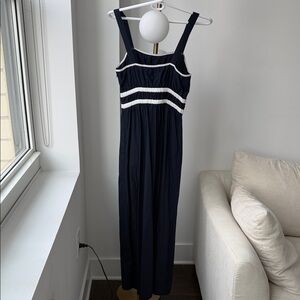 Loft Elegant Navy Blue Dress